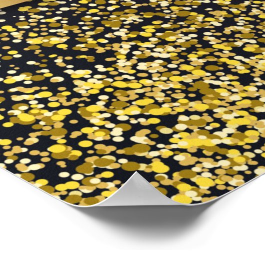 Elegant 70 & Fabulous Gold Glitter 70th Birthday Poster (Hoek)