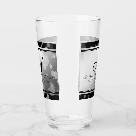 Elegant 70e platina huwelijksjubileum glas (Links)