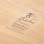 Elegant 70e verjaardag acryl uitnodigingen (Laagn)