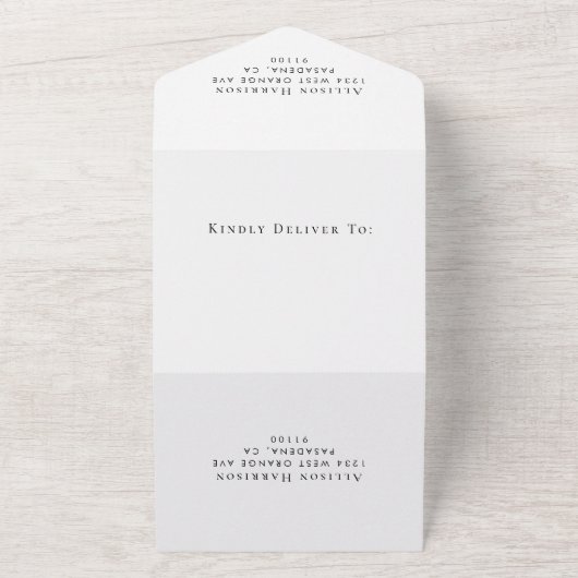 Elegant 70e verjaardag all in one uitnodiging (Buitenkant)