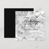 Elegant 70e verjaardag Floral Silver White (Voorkant / Achterkant)