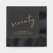 Elegant 70e verjaardag folie servetten (Voorkant)