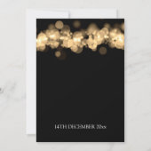 Elegant 70e verjaardag Gold Bokeh Licht Kaart (Achterkant)