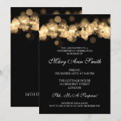 Elegant 70e verjaardag Gold Bokeh Licht Kaart (Voorkant / Achterkant)