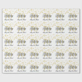 Elegant 70e verjaardag Gold Foil Glitter Lichten Cadeaupapier (Vlak)