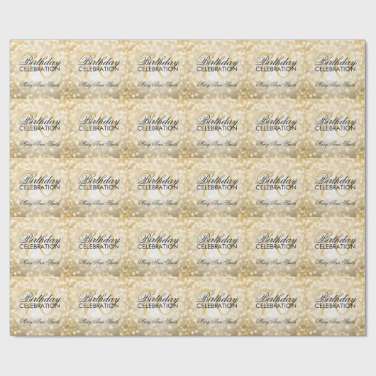 Elegant 70e verjaardag Gold Glitter Lichten Cadeaupapier (Vlak)