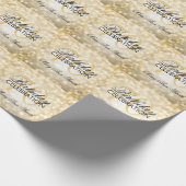 Elegant 70e verjaardag Gold Glitter Lichten Cadeaupapier (Hoek)