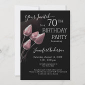 Elegant 70e verjaardag kaart (Voorkant)