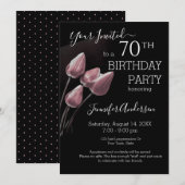 Elegant 70e verjaardag kaart (Voorkant / Achterkant)