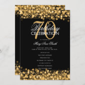 Elegant 70e verjaardag Programma Gold met menu (Voorkant / Achterkant)