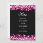 Elegant 70e verjaardag programma Hot Pink w / Menu (Achterkant)