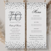 Elegant 70e verjaardag programma Menu Dank U Zilve