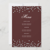 Elegant 70e verjaardag programma Menu Zilver Bourg (Achterkant)