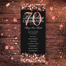 Elegant 70e verjaardag Programma Roos Gold Menu