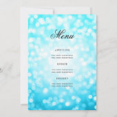 Elegant 70e verjaardag programma Turquoise Bokeh M (Achterkant)