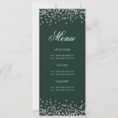 Elegant 70e verjaardag programma Zilver Menu Groen (Achterkant)