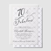 Elegant 70e verjaardag vellum uitnodigingen (Offset (Uitnodiging))