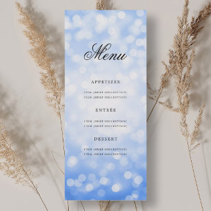 Elegant 70e verjaardagsfeestje Menu Navy Blue Boke Kaart