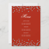 Elegant 70e verjaardagsprogramma menu zilver rood kaart (Achterkant)