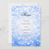 Elegant 70e verjaardagsprogramma Navy Blue Bokeh M Kaart (Achterkant)