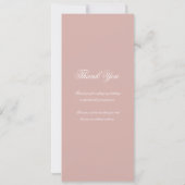 Elegant 70e verjaardagsprogramma Stof Roze Bedankt Kaart (Achterkant)
