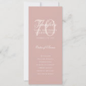 Elegant 70e verjaardagsprogramma Stof Roze Bedankt Kaart (Voorkant)