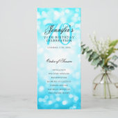 Elegant 70e verjaardagsprogramma turquoise Bokeh Kaart (Staand voorkant)