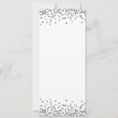 Elegant 70e verjaardagsprogramma Zilveren Confetti Kaart (Achterkant)