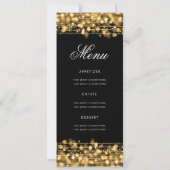 Elegant 70e verpartijprogramma Goud met Menu Kaart (Achterkant)