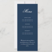 Elegant 70ste Programma Goud Marineblauw Menu+Dank (Achterkant)