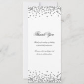 Elegant 70ste verjaardag programma Bedankt Silver (Achterkant)