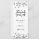 Elegant 70ste verjaardag programma Bedankt Silver (Voorkant)