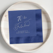 Elegant 70ste verjaardagsfeest goud folie servetten