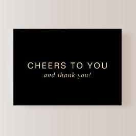 Elegant 70th Birthday Black Gold Bedankkaart