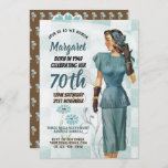 Elegant 70th Birthday Invite RETRO 1940s Woman Kaart<br><div class="desc">1.Veel objecten die hier worden aangeboden,  kunnen bij verschillende gelegenheden worden gebruikt,  behalve wanneer deze worden opgegeven. Bewerk de tekst op de vereiste wijze. ____________________________________________________________________________ 2. Als u hulp vereist,  aanpassend punten of van de Ontwerper van het douaneontwerp LeahG via het hieronder lusje zou houden. _______________________________________________________________________________________________</div>