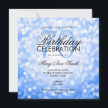 Elegant 70th Birthday Party Blue Glitter Lights Kaart<br><div class="desc">Elegant 70th Birthday Party Blue Glitter Lights sjabloon. Lichten en sprankelingen.</div>