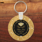 Elegant 70th Birthday Party Favors Personalized Sleutelhanger (Voorkant)