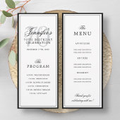 Elegant 70th Birthday Party Program + Menu  Kaart