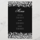 Elegant 70th Birthday Party Program Silver Menu (Achterkant)