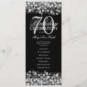 Elegant 70th Birthday Party Program Silver Menu (Voorkant)