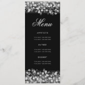 Elegant 70th Birthday Party Program Silver Menu (Achterkant)
