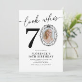 Elegant 70th Birthday Photo Kaart (Staand voorkant)