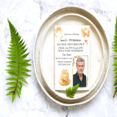 Elegant 70th Birthday Photo Party Invitation for H Kaart