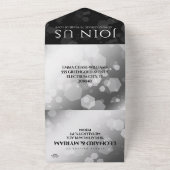 Elegant 70th Platinum Wedding Jubileum All In One Uitnodiging (Buitenkant)