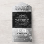 Elegant 70th Platinum Wedding Jubileum All In One Uitnodiging (Binnen)