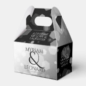 Elegant 70th Platinum Wedding Jubileum Bedankdoosjes (Achterkant)