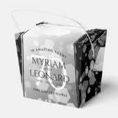 Elegant 70th Platinum Wedding Jubileum Bedankdoosjes (Achterkant)