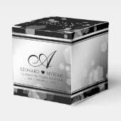 Elegant 70th Platinum Wedding Jubileum Bedankdoosjes (Voorkant Zijde)