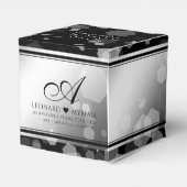 Elegant 70th Platinum Wedding Jubileum Bedankdoosjes (Achterkant)