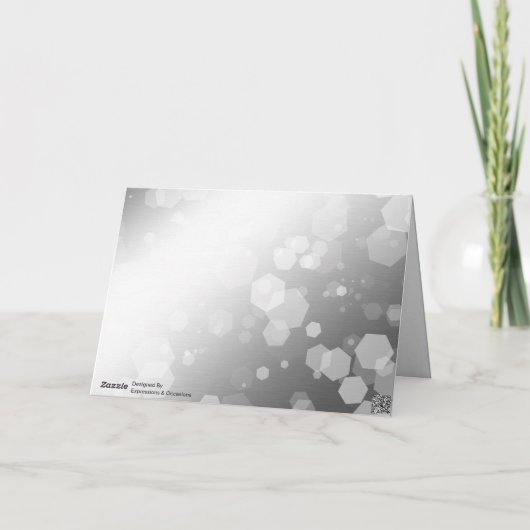 Elegant 70th Platinum Wedding Jubileum Bedankkaart (Achterkant)